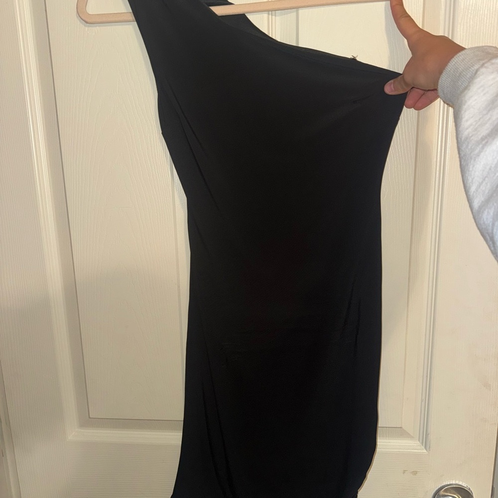 B Darlin Chic Black One-Shoulder Dress
